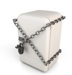 closed-vintage-fridge-chain-lock-diet-concept-d-illustration-59890049