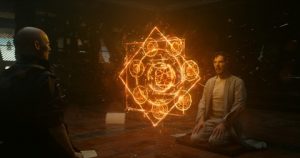 Marvel's DOCTOR STRANGE..L to R: The Ancient One (Tilda Swinton) and Doctor Stephen Strange (Benedict Cumberbatch)..Photo Credit: Film Frame ..©2016 Marvel. All Rights Reserved.