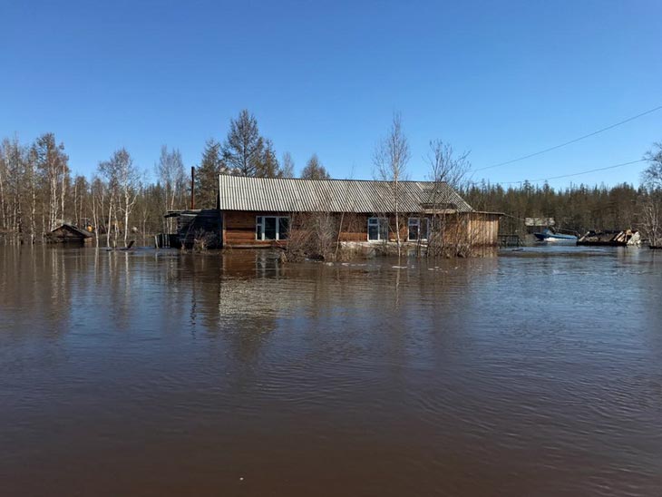 В подтопленном селе Березовка вода идет на спад