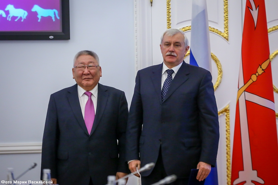 Глава Якутии и губернатор Санкт-Петербурга провели совещание по реализации совместных проектов