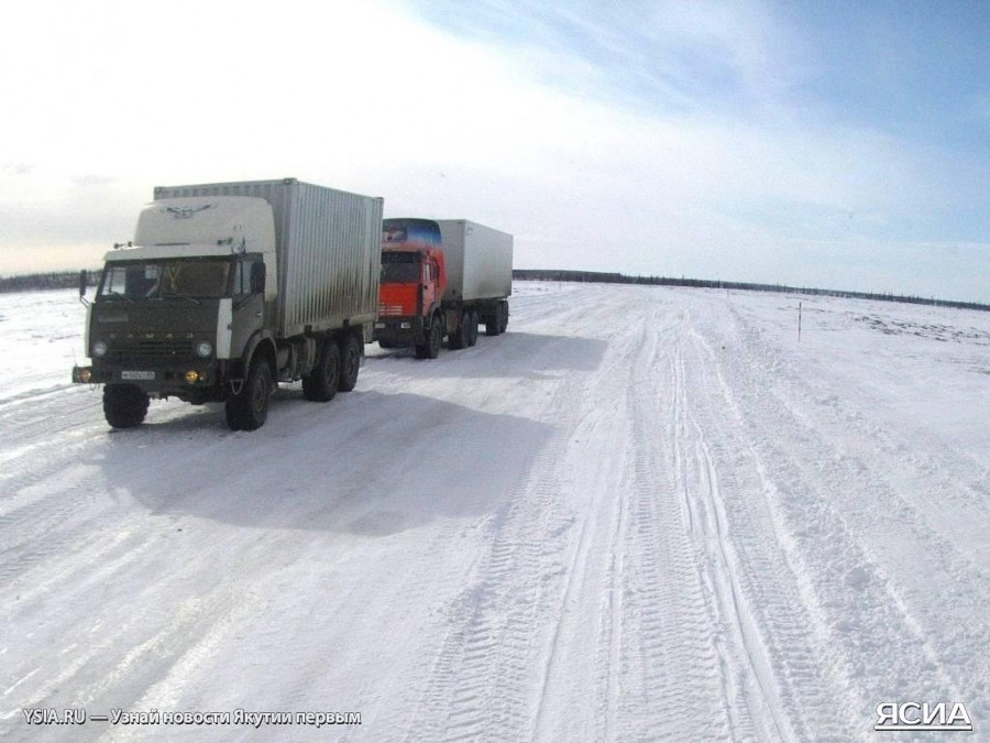 На ледовой переправе через Лену «Хатассы – Павловск» увеличена грузоподъемность